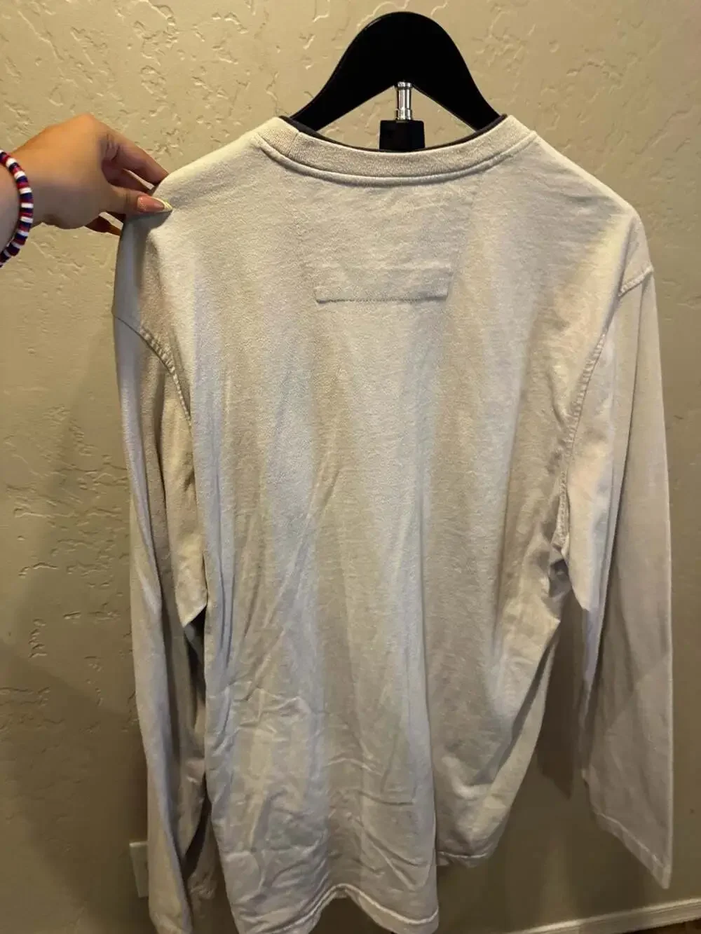 G.H. Bass & Co. Men's Long Sleeve Crewneck T-Shirt with Chest Stripes